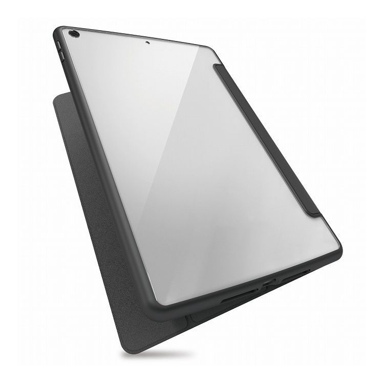 ELECOM iPad 10.2インチ 第9 8 7世代 (2021 2020 2019年) ケース カバー 手帳型 フラップ ハイブリッド スリープ対応 マグネット 2アングル 背面クリア ブラック エレコム TB-A21RTSLFCBK(代引不可)【送料無料】