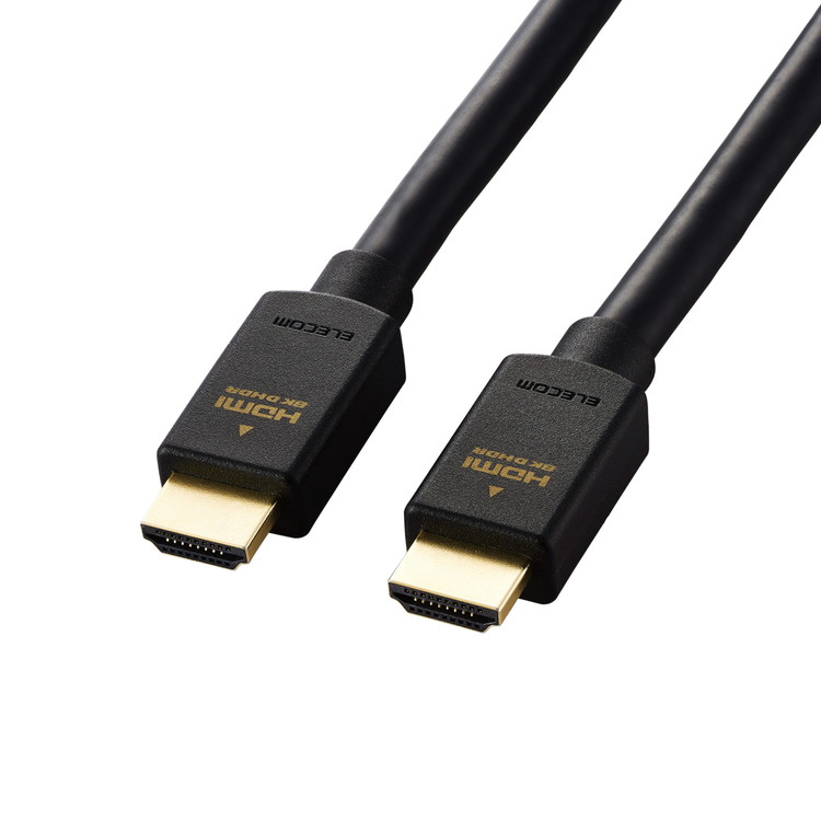 エレコム HDMI 2.1 ケーブル ウルトラハイスピード 5m 8K 60Hz 4K 120Hz eARC VRR Dynamic HDR PS5 PS4 Nintendo Switch Xbox など対応 イーサネット ブラック ELECOM(代引不可)【送料無料】