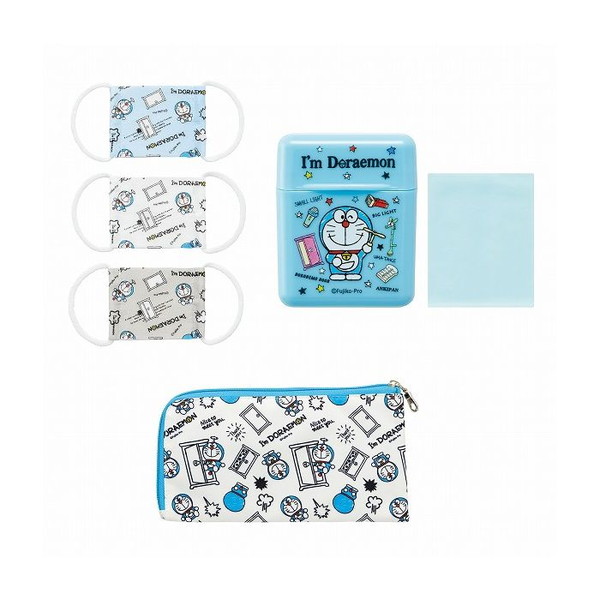 スケーター I'm Doraemon ベビー用カーゼマスクマスクポーチ紙せっけんセット