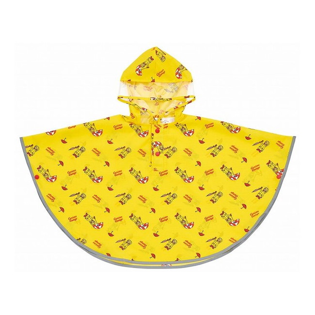 ポンチョ カッパ 合羽 スケーター 子供用 レインポンチョ 適応身長80~100cm おさるのジョージ RAPO2 雨具 レイン 学校 幼稚園 新入学 新学期 梅雨 雨
