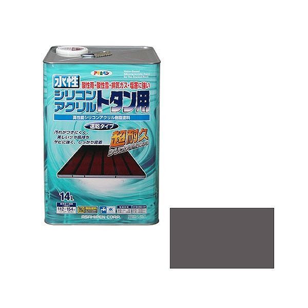 アサヒペン AP 水性シリコンアクリルトタン用 14L グレー【送料無料】|リコメン堂生活館