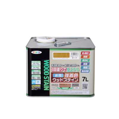アサヒペン 水性強着色ウッドステイン 7L オーク(代引不可)【送料無料】 7,360円