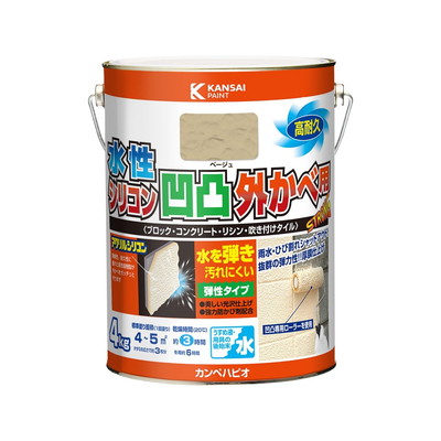 カンペハピオ 水性シリコン凹凸外かべ用 ベージュ 4K #00437651203040(代引不可)【送料無料】