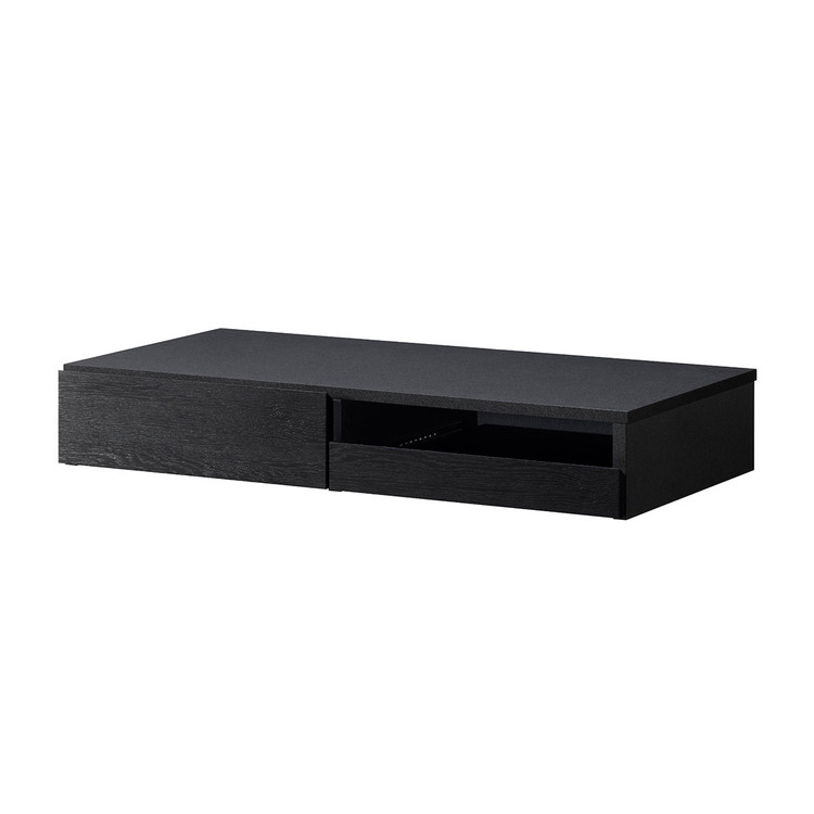 レンジ下スライドテーブル 引き出し付 ブラックRDS-0280SL-BK RDS-0280SL-BK(代引不可)【送料無料】|リコメン堂生活館
