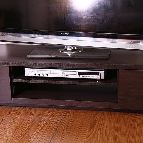 TVボード W1500&times;D385&times;H280mm おしゃれ テレビ台 ローボード ブラウン(代引不可)【送料無料】｜リコメン堂生活館