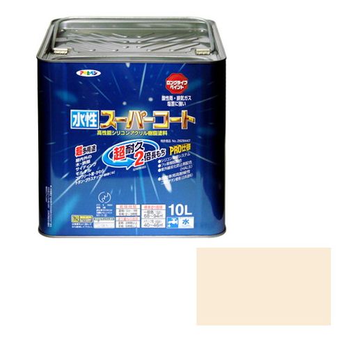 アサヒペン 多用途-水性スーパーコート 10L-ミルキーホワイト【送料無料】|リコメン堂生活館