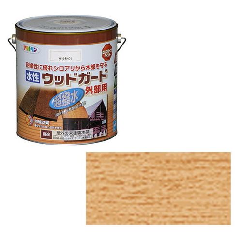 アサヒペン 水性ウッドガード外部用 ３Ｌークリヤ【送料無料】