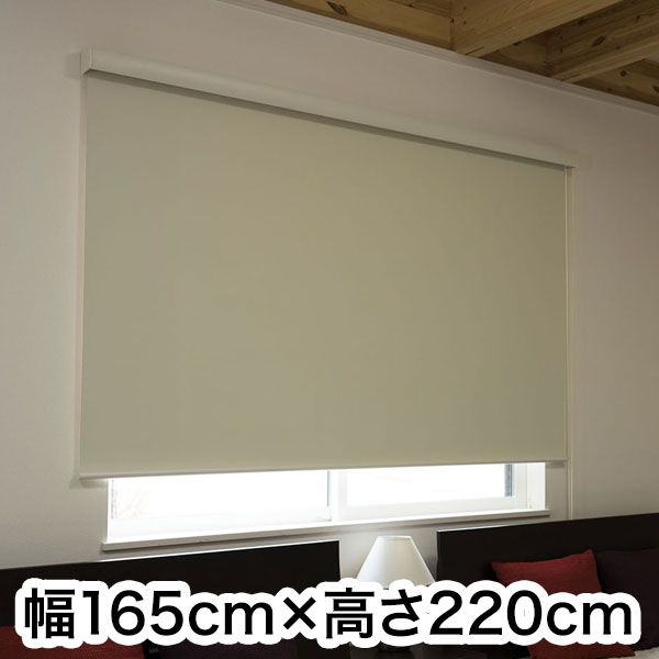ロールスクリーン カバー付き 防炎 遮光 幅165cm×高さ220cm シンプル おしゃれ 北欧 オフィス マンション 法人 間仕切り ロールカーテン(代引不可)【送料無料】 10,410円