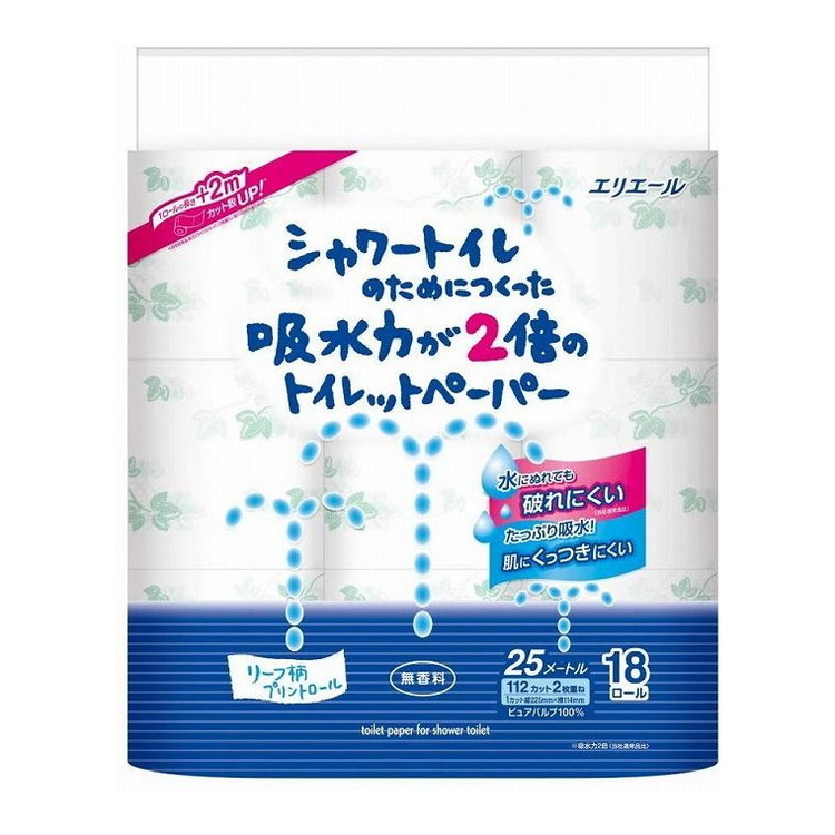 【単品14個セット】 シャワー吸水力が2倍のトイレット18R 大王製紙株式会社(代引不可)【送料無料】