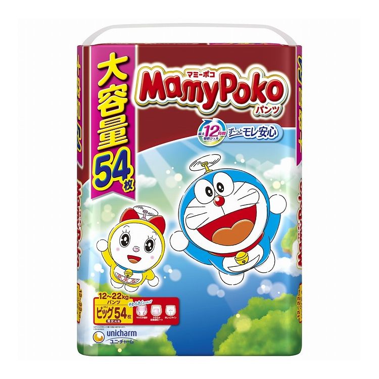 【単品10個セット】 ユニ・チャーム マミーポコパンツB54枚ドラえもん(代引不可)【送料無料】|リコメン堂生活館