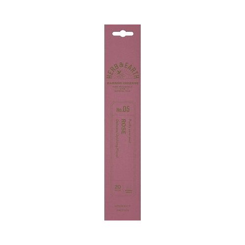 【単品21個セット】 日本香堂 ハーブ&アース バンブーインセンス ローズ(代引不可)【送料無料】
