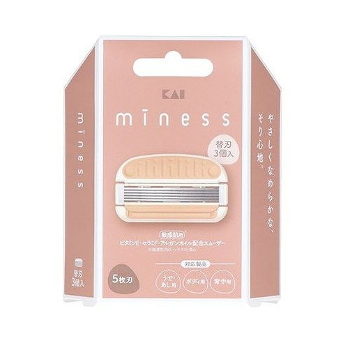 【単品20個セット】 GA0131 miness 替刃3個入 貝印(代引不可)【送料無料】|リコメン堂生活館