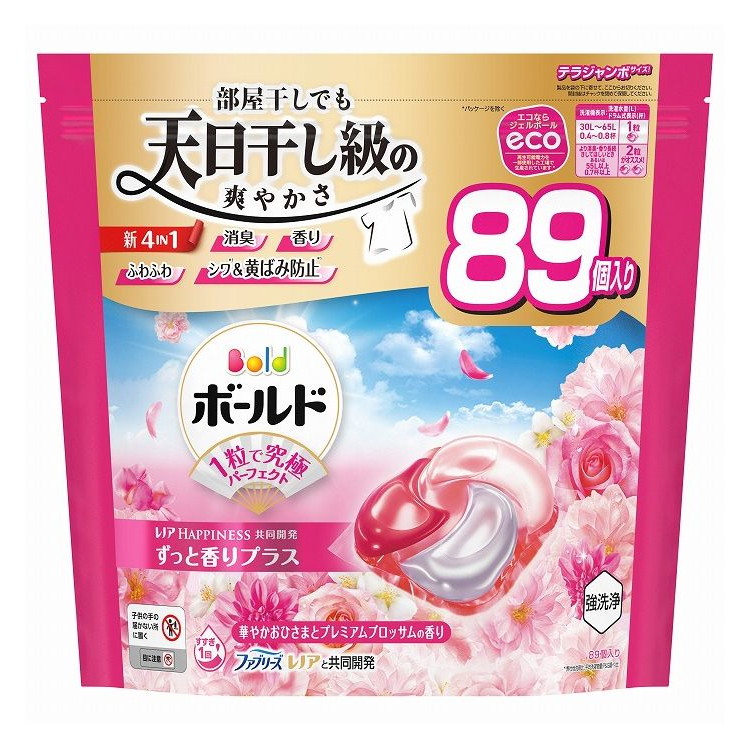【単品4個セット】 ボールド ジェルボール4D華やかプレミアムブロッサムの香りつめかえテラジャンボサイズ 洗濯 大容量 P&Gジャパン(代引不可)【送料無料】