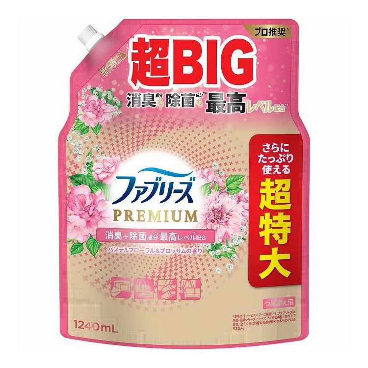 【単品7個セット】 ファブリーズW除菌+消臭プレミアムパステルフローラル&ブロッサムの香りつめかえ用4回分 P&Gジャパン(代引不可)【送料無料】