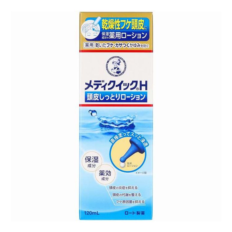 【単品15個セット】 ロート製薬 メディクイックH 頭皮しっとりローション 120ml(代引不可)【送料無料】