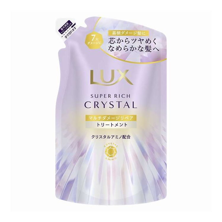 【単品12個セット】 ユニリーバ・ジャパン ラックス スーパーリッチクリスタル マルチダメージリペア トリートメント つめかえ用 300G(代引不可)【送料無料】