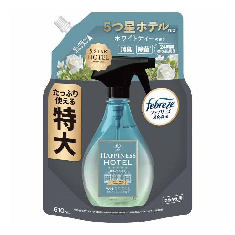 【単品12個セット】 P&Gジャパン レノアハピネスミストホワイトティーの香りつめかえ特大サイズ 610mL(代引不可)【送料無料】