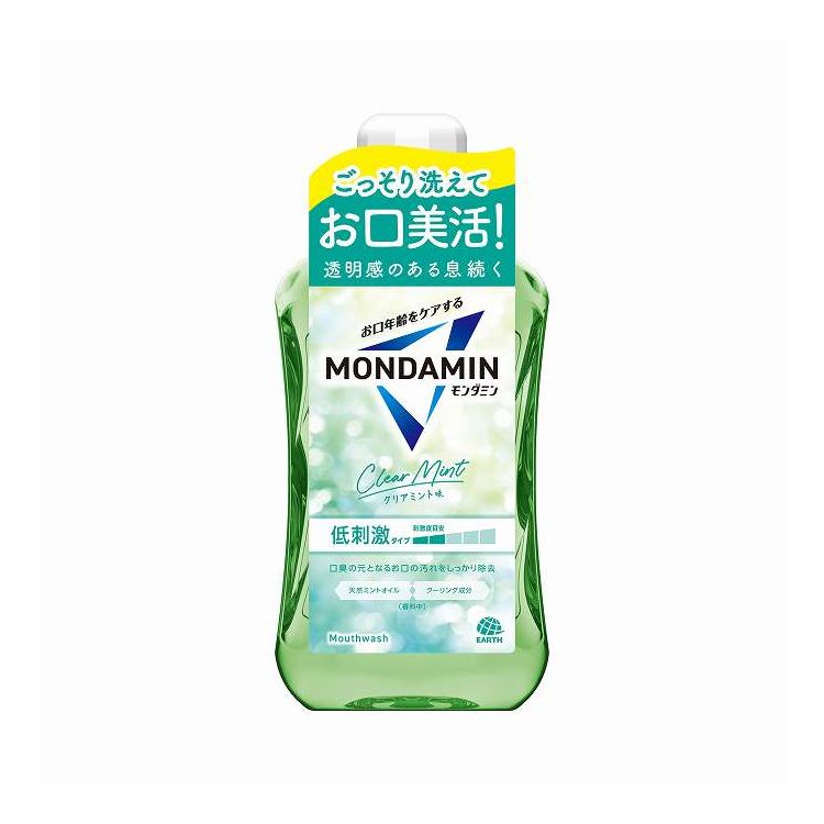 【単品18個セット】 アース製薬 モンダミン クリアミント 1000ml(代引不可)【送料無料】