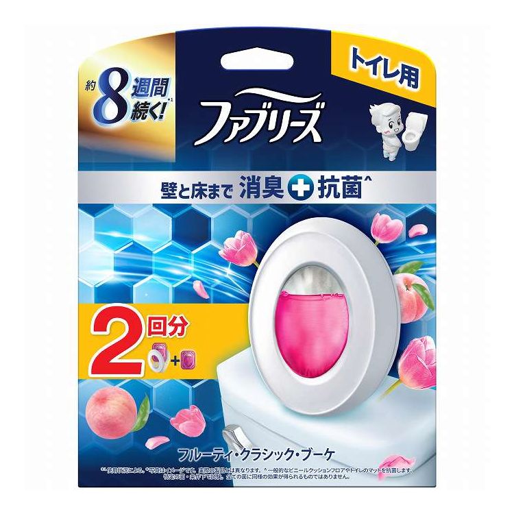 【単品20個セット】 P&Gジャパン ファブリーズトイレ用消臭剤プレミアムシリーズ+ フルーティークラシックブーケ本体+かえ1個パック(代引不可)【送料無料】