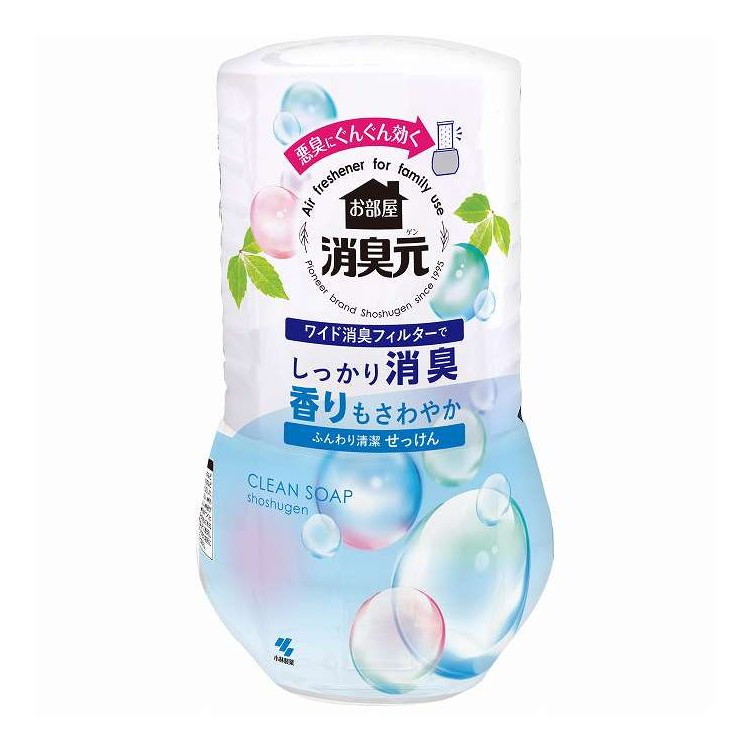 【単品16個セット】 お部屋の消臭元 ふんわり清潔せっけん 小林製薬 400ml(代引不可)【送料無料】