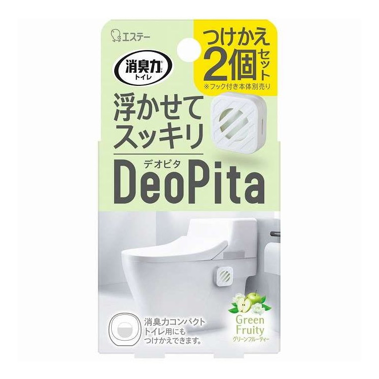 【単品17個セット】 消臭力 DeoPita トイレ用 つけかえ グリーンフルーティー エステー 2個(代引不可)【送料無料】|リコメン堂生活館