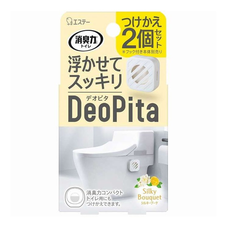 【単品17個セット】 消臭力 DeoPita トイレ用 つけかえ シルキーブーケ エステー 2個(代引不可)【送料無料】|リコメン堂生活館