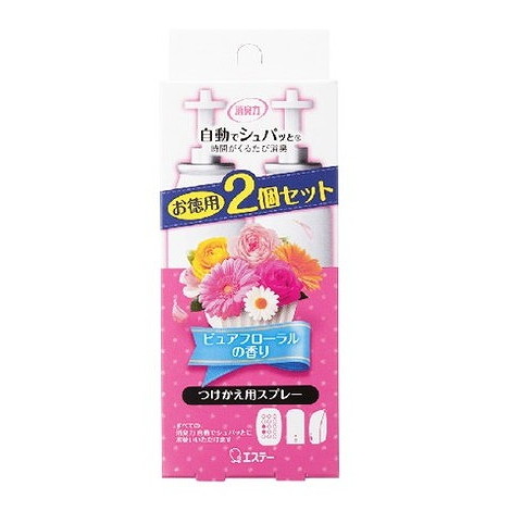 【単品20個セット】消臭力自動でシュパッとかえ2Pピュアフローラル エステー(代引不可)【送料無料】