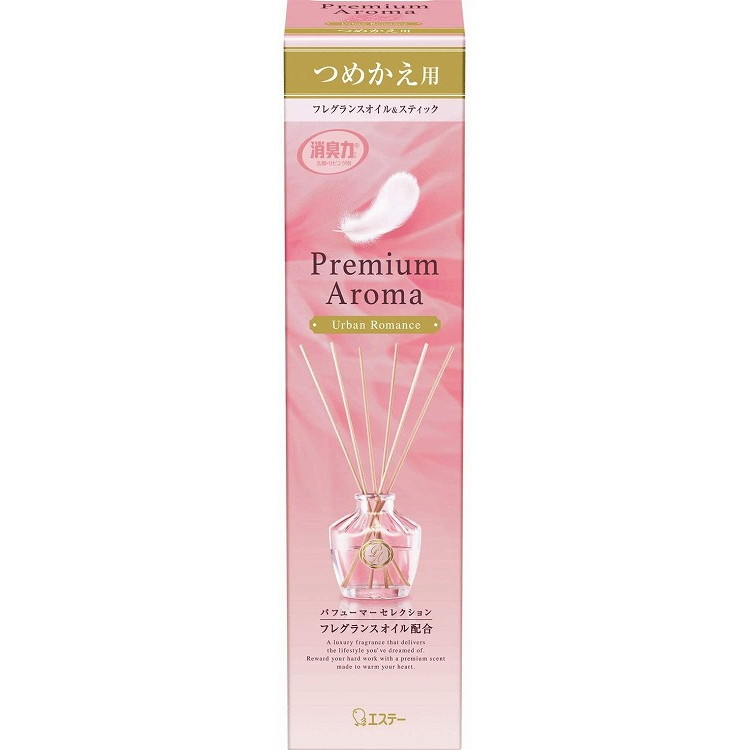 【単品15個セット】お部屋の消臭力 Premium Aroma プレミアムアロマ Stick スティック 詰替え アーバンロマンス 50ml エステー(代引不可)【送料無料】