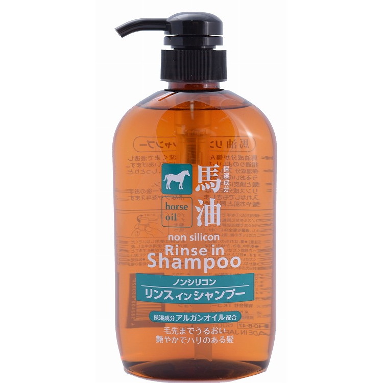 【単品18個セット】コスメS 馬油リンスインシャンプー600ML (株)コスメステーシヨン(代引不可)【送料無料】|リコメン堂生活館
