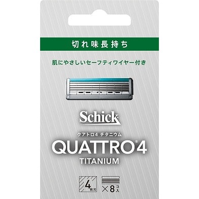【単品18個セット】クアトロ4チタニウム替刃(8コ入) シック・ジャパン(代引不可)【送料無料】｜リコメン堂生活館