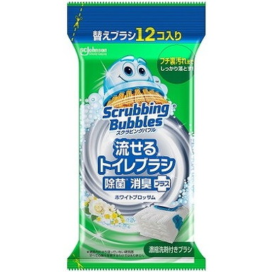 【単品18個セット】スクラビングバブル 流せるトイレブラシ ホワイトブロッサム替え ジョンソン(代引不可)【送料無料】