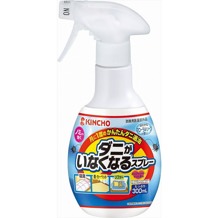 【単品9個セット】ダニがいなくなるスプレーV 300ML フローラル 大日本除虫菊(代引不可)【送料無料】