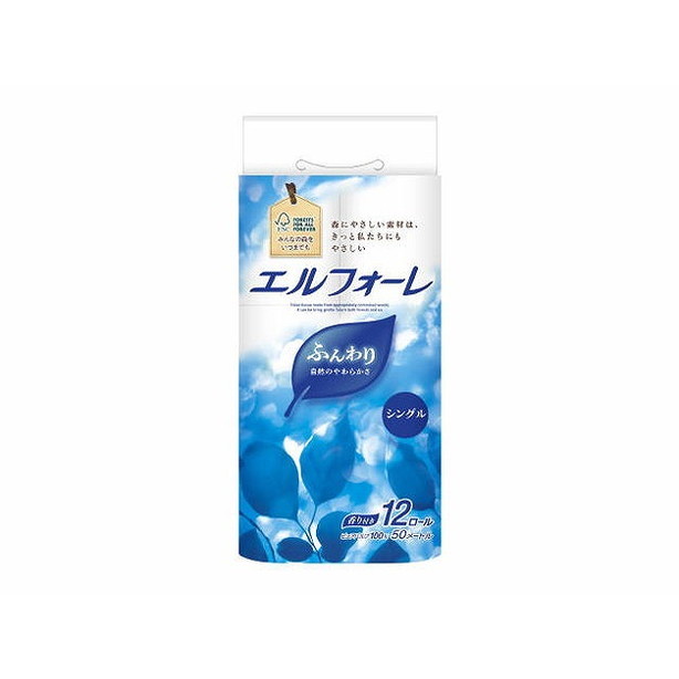 【単品18個セット】エルフォーレトイレットティシュー12R(シングル) 大王製紙(代引不可)【送料無料】