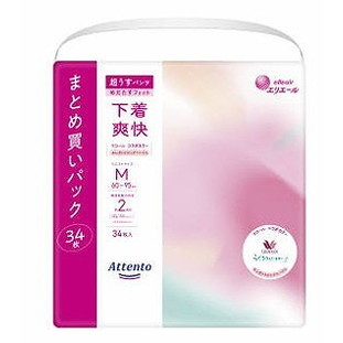【単品3個セット】アテント超うすパンツ下着爽快エレガントピンクべージュM34枚 大王製紙(代引不可)【送料無料】