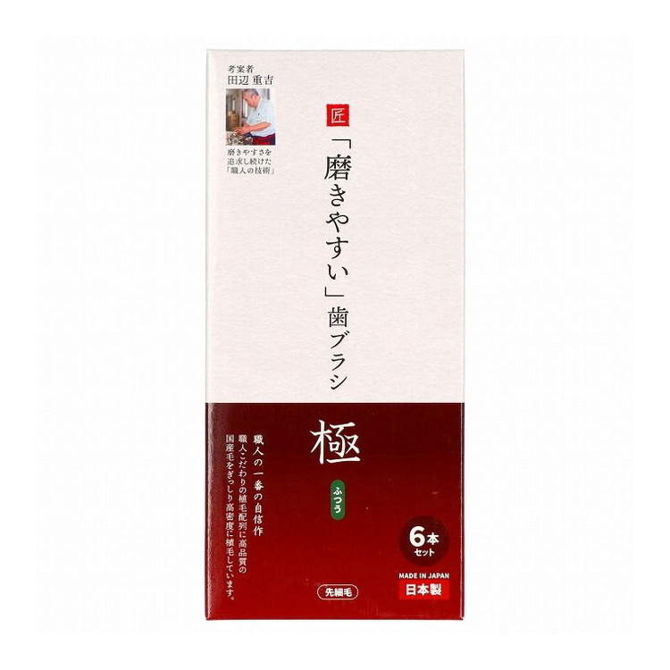 【単品12個セット】 LT-53磨きやすい歯ブラシ極ふつう6本組 株式会社ライフレンジ(代引不可)【送料無料】｜リコメン堂生活館