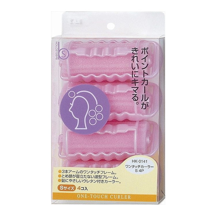 【単品16個セット】 HK0141BワンタッチカーラーS4P 貝印株式会社(美粧)(代引不可)【送料無料】