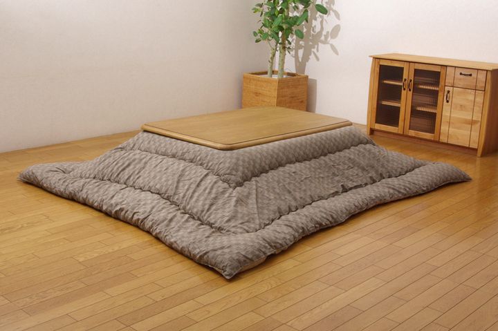 インド綿 こたつ厚掛け布団単品 『クレタ』 ベージュ 205×285cm(代引き不可)【送料無料】|リコメン堂生活館