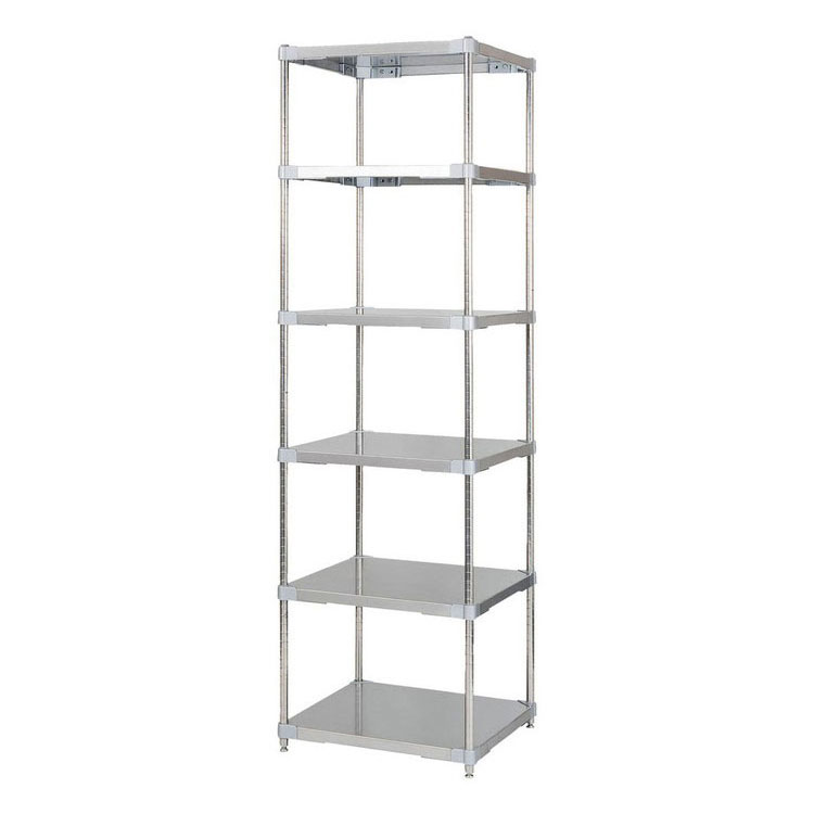【※法人様限定販売】【燕三条製】 PROFACE SUS304ステンレスソリッドシェルフ6段 600×600×2100 SUS304ステンレスポール スチールラック スチールシェルフ ラック キッチンラック レンジラック(代引不可)【送料無料】