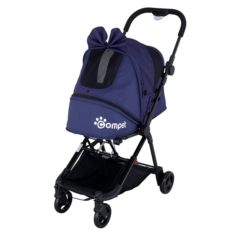 コンビ ペットカート コムペット リコ コンパクト ネイビー 小型犬 中型犬 バギー ペット カート キャリー 犬用 4輪 お散歩カー 送料無料 Tajikhome Com