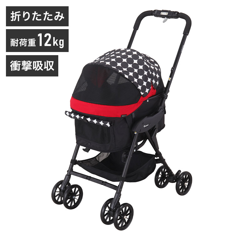 コムペット ペットカート ミリミリライトα EGロングD レッド 折りたたみ 折り畳み コンパクト 軽量 ペット用 カート キャリー バギー お出かけ お散歩 犬用 猫用 コンビ compet【送料無料】|リコメン堂生活館