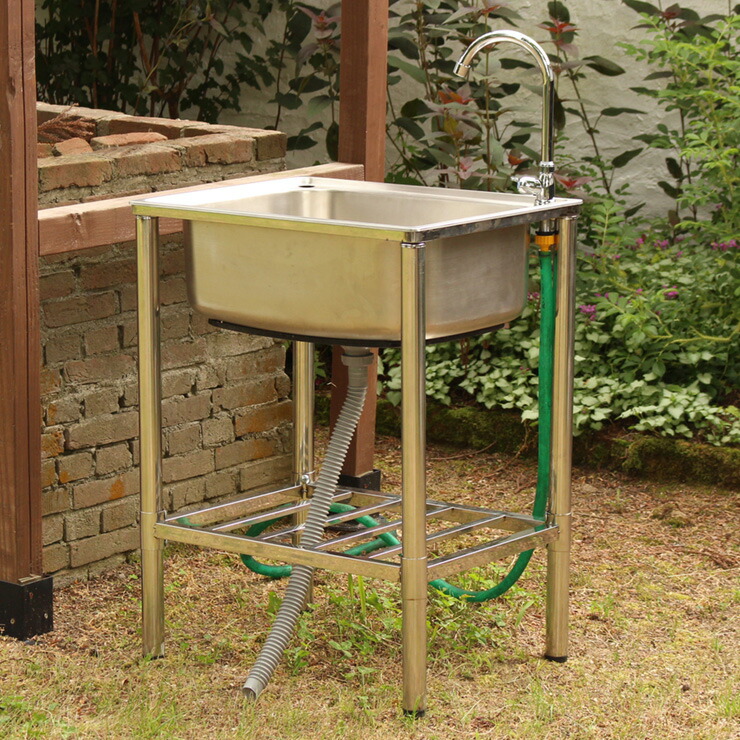 楽天市場】蛇口付き ステンレス流し台 深型 幅60cm 水栓付き