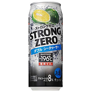 サントリー －196℃ ストロングゼロ ダブルダブルシークヮーサー 500ml×24本(代引き不可)【送料無料】