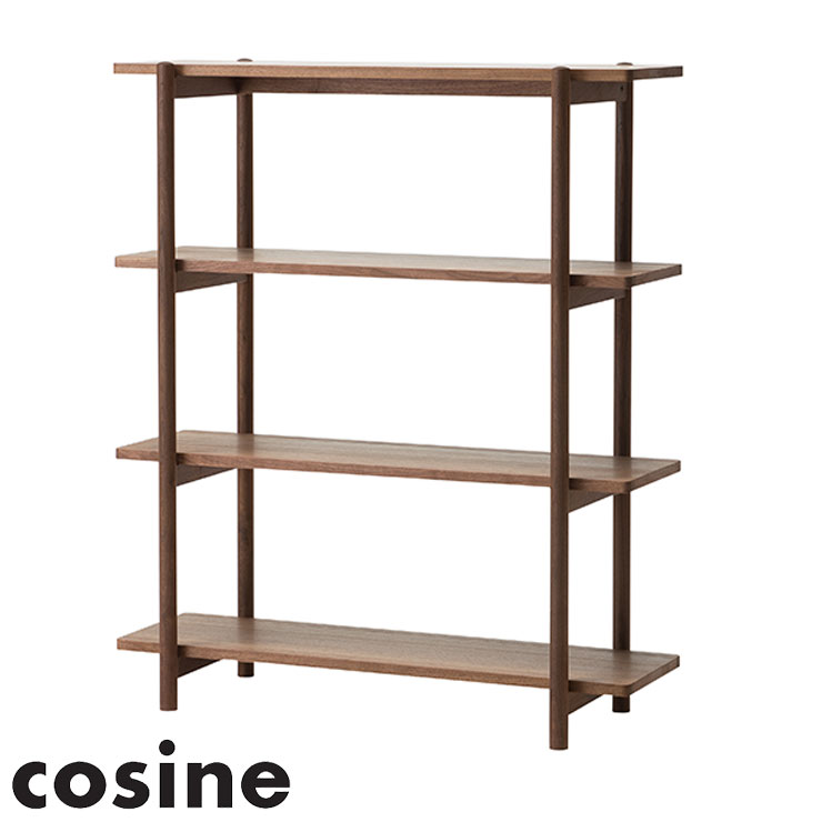【cosine リビングシェルフ 120 ウォルナット】 コサイン 日本製 旭川家具 国産 収納 収納ラック オープンラック 3段 シェルフ(代引不可)【送料無料】