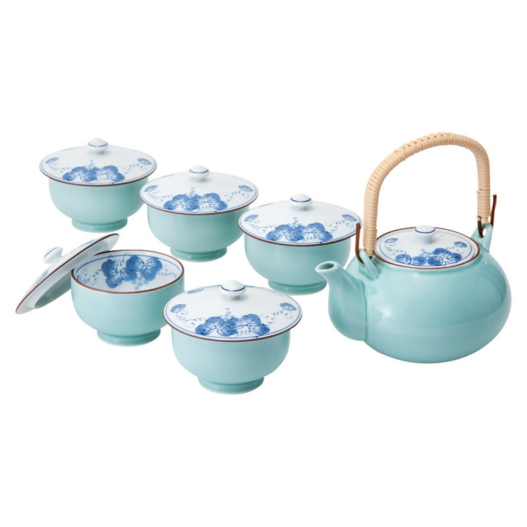 掛分ぶどう M蓋付茶器揃 波佐見焼 和陶器 31074(代引不可)【送料無料】