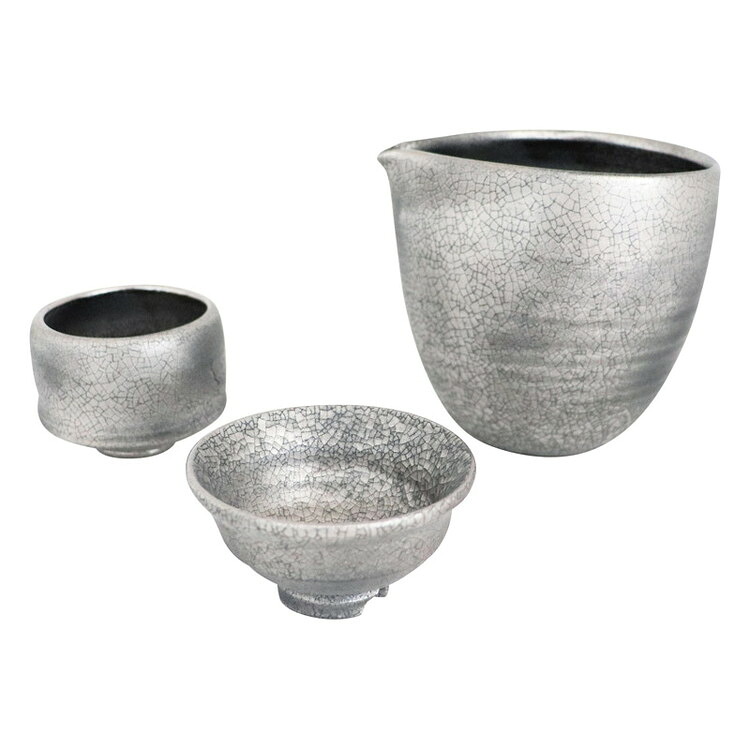 銀彩 冷酒器 萩焼 和陶器 SL4-410(代引不可)【送料無料】｜リコメン堂生活館