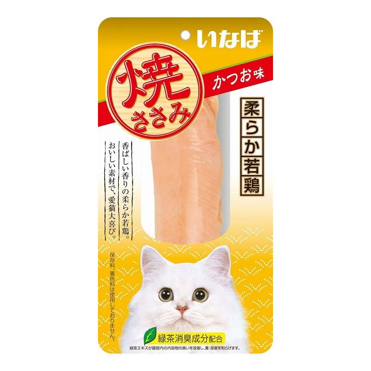 【48個セット】 いなば 焼ささみ かつお味 1本 x48【送料無料】