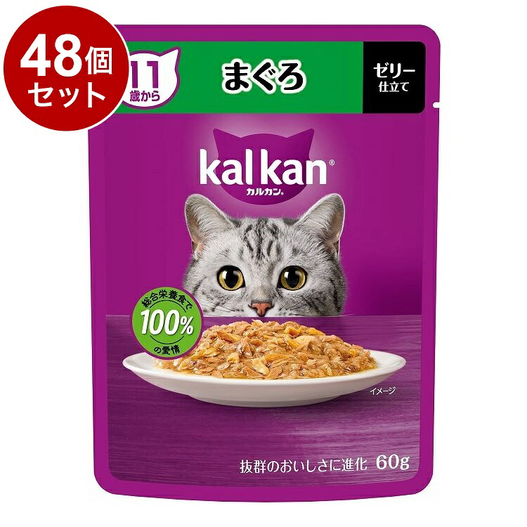 【48個セット】 マース カルカン パウチ 11歳から まぐろ 60g【送料無料】