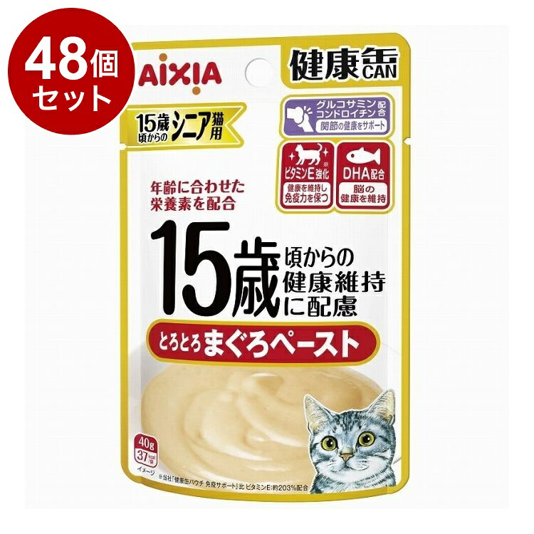 【48個セット】 アイシア 健康缶パウチ 15歳からのとろとろまぐろペースト40g【送料無料】