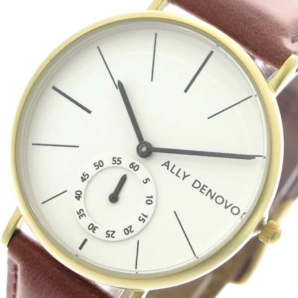 交換無料 アリーデノヴォ Ally Denovo 腕時計 時計 レディース 36mm Af5001 4 Heritage Small クォーツ ホワイト ブラウン 100 本物保証 Oising Cl