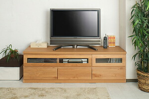 完成品 アルダー材 テレビボード 天然木 日本製 木目調 木製 天然木 ナチュラル 茶 幅150 コンパクト スリム おしゃれ ヴィンテージ 国産【送料無料】